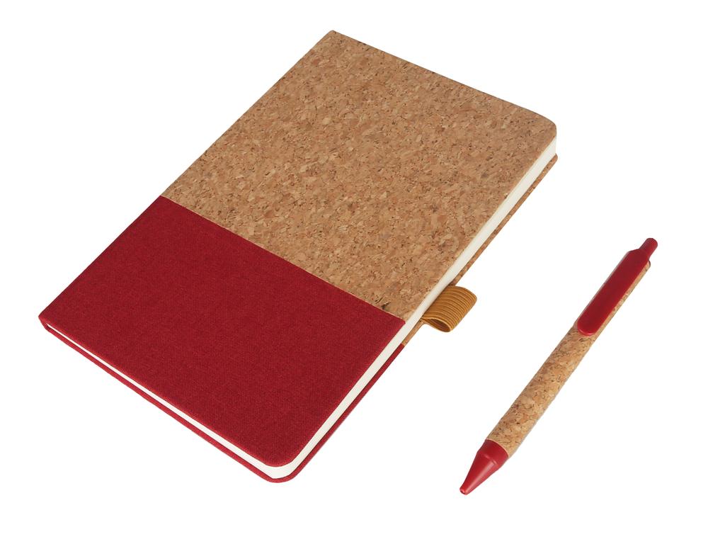 BORNA - Giftology A5 Hard Cover Notebook and Pen Set - Red