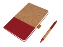 BORNA - Giftology A5 Hard Cover Notebook and Pen Set - Red