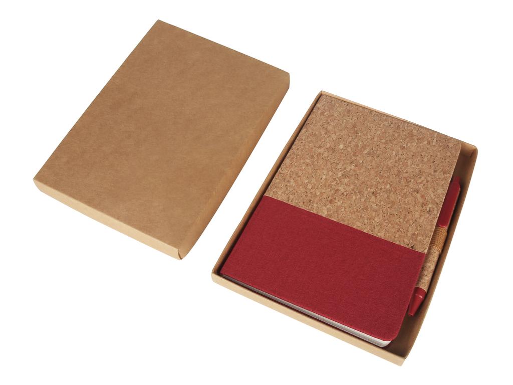 BORNA - Giftology A5 Hard Cover Notebook and Pen Set - Red