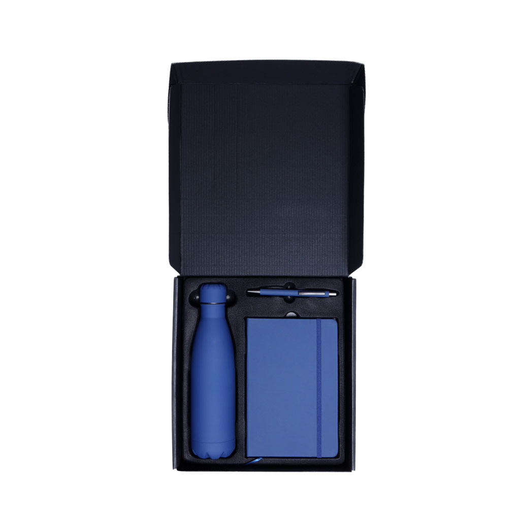 [GSGL 864] LAUTA - Giftology Set of Stainless Bottle, Notebook and Pen - Blue