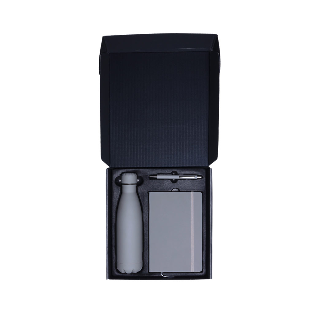 [GSGL 863] LAUTA - Giftology Set of Stainless Bottle, Notebook and Pen - Grey