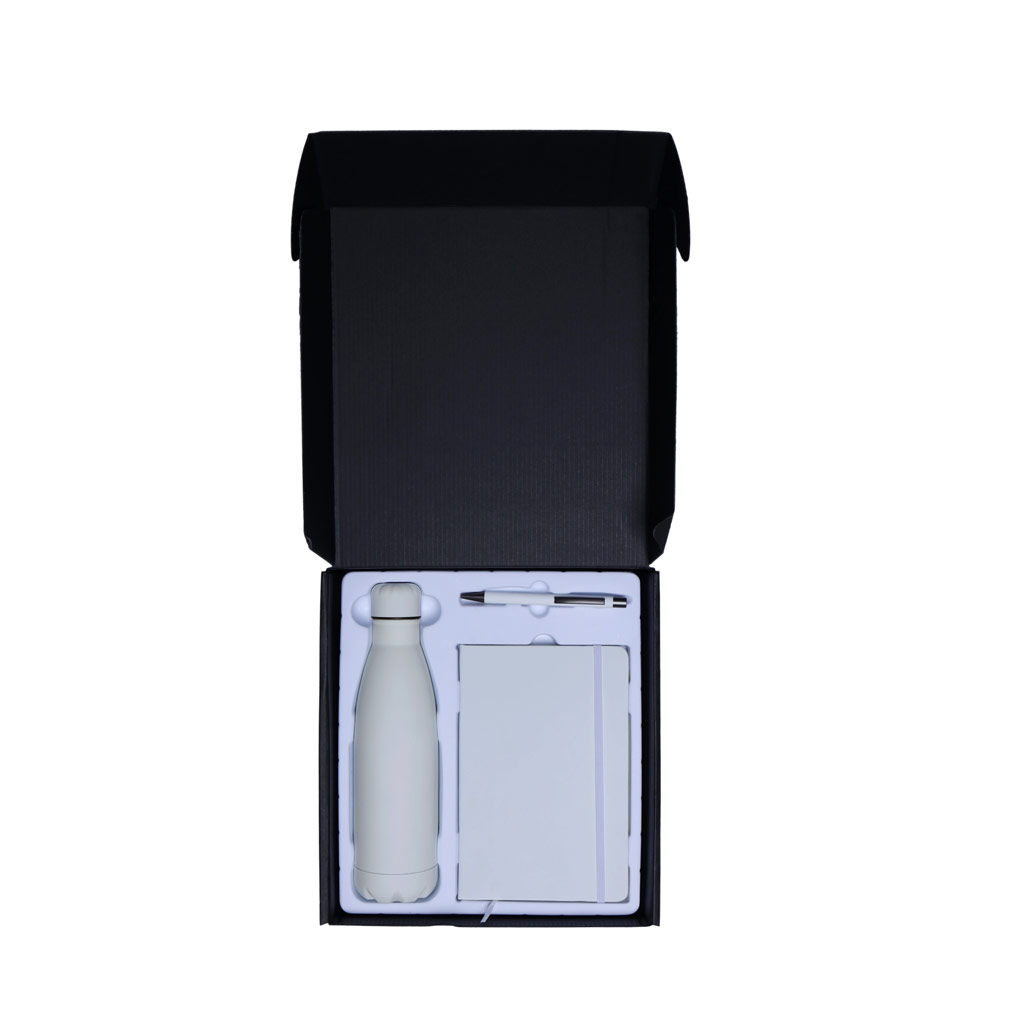 [GSGL 862] LAUTA - Giftology Set of Stainless Bottle, Notebook and Pen - White