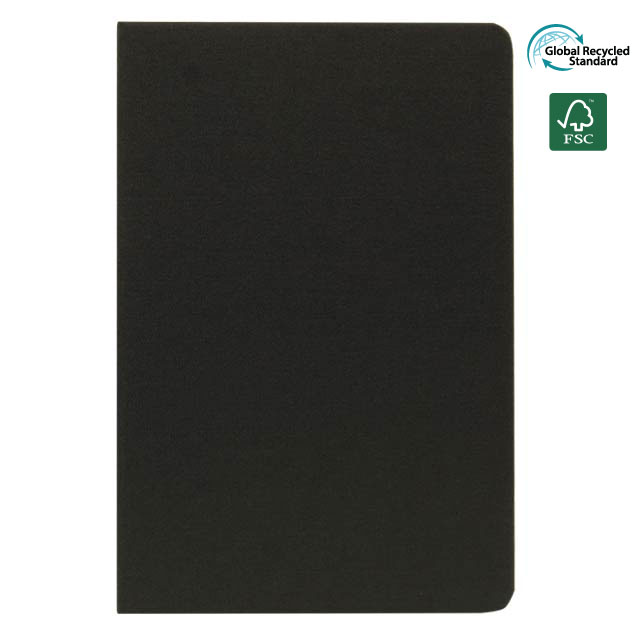 [NBSN 341] ORSHA - SANTHOME A5 rPET & FSC Certified Notebook - Black (Anti-Microbial)