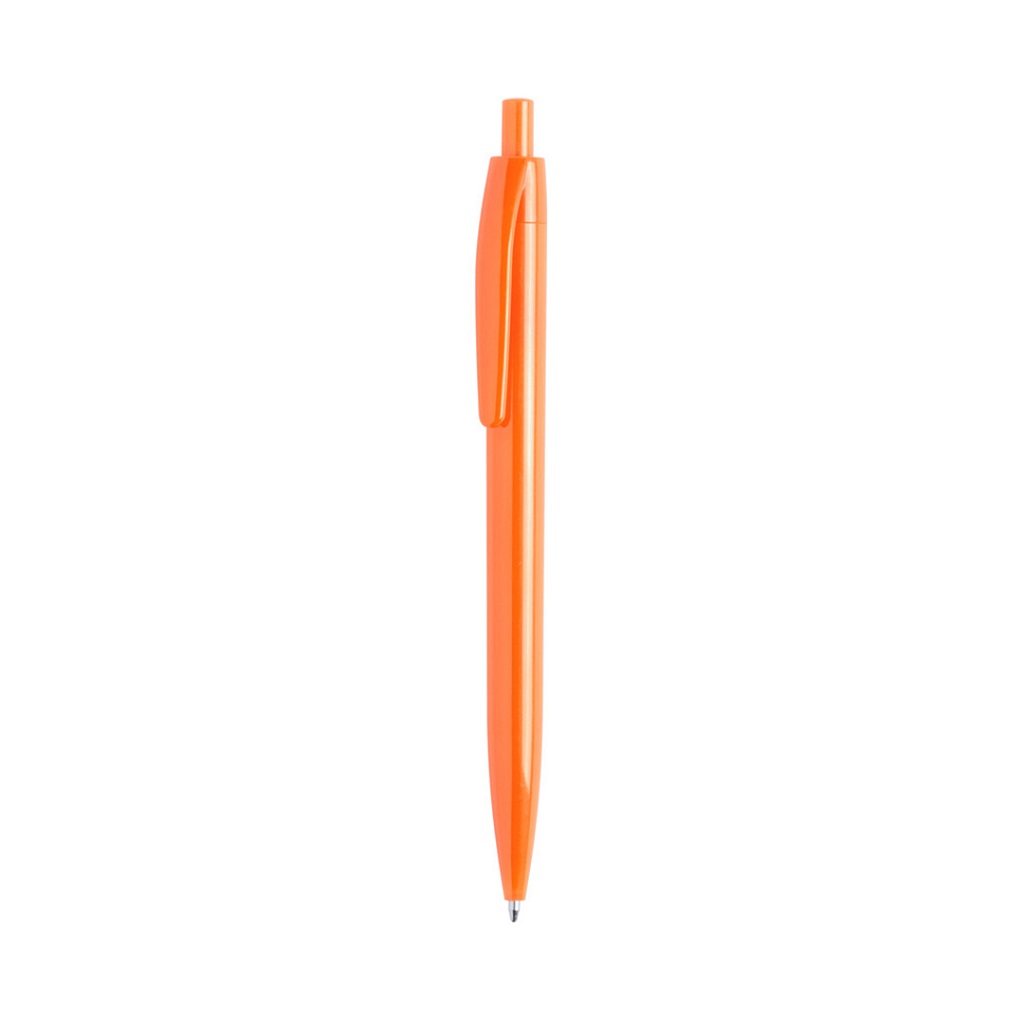 [STMK 118]  Push-up Ball Pen With Monochrome Design - Orange