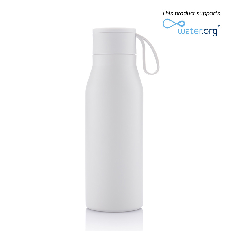 R-NEBRA - CHANGE Collection Recycled Stainless Steel Vacuum Bottle - Black