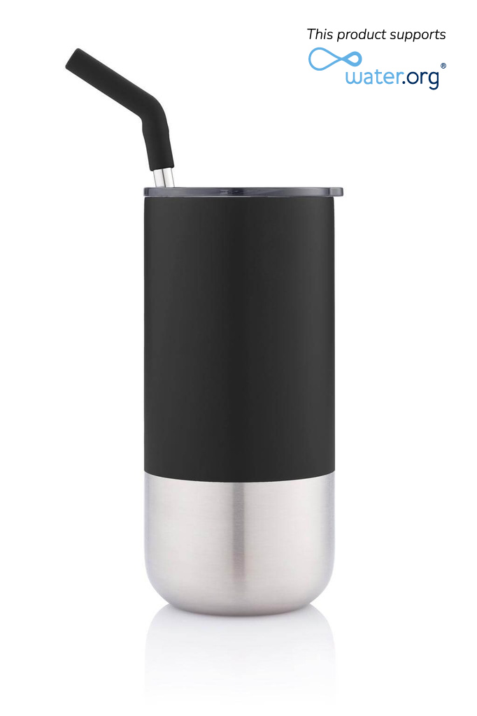 [DWHL 331] BORCULO - CHANGE Collection Insulated Tumbler with Reusable Straw - White