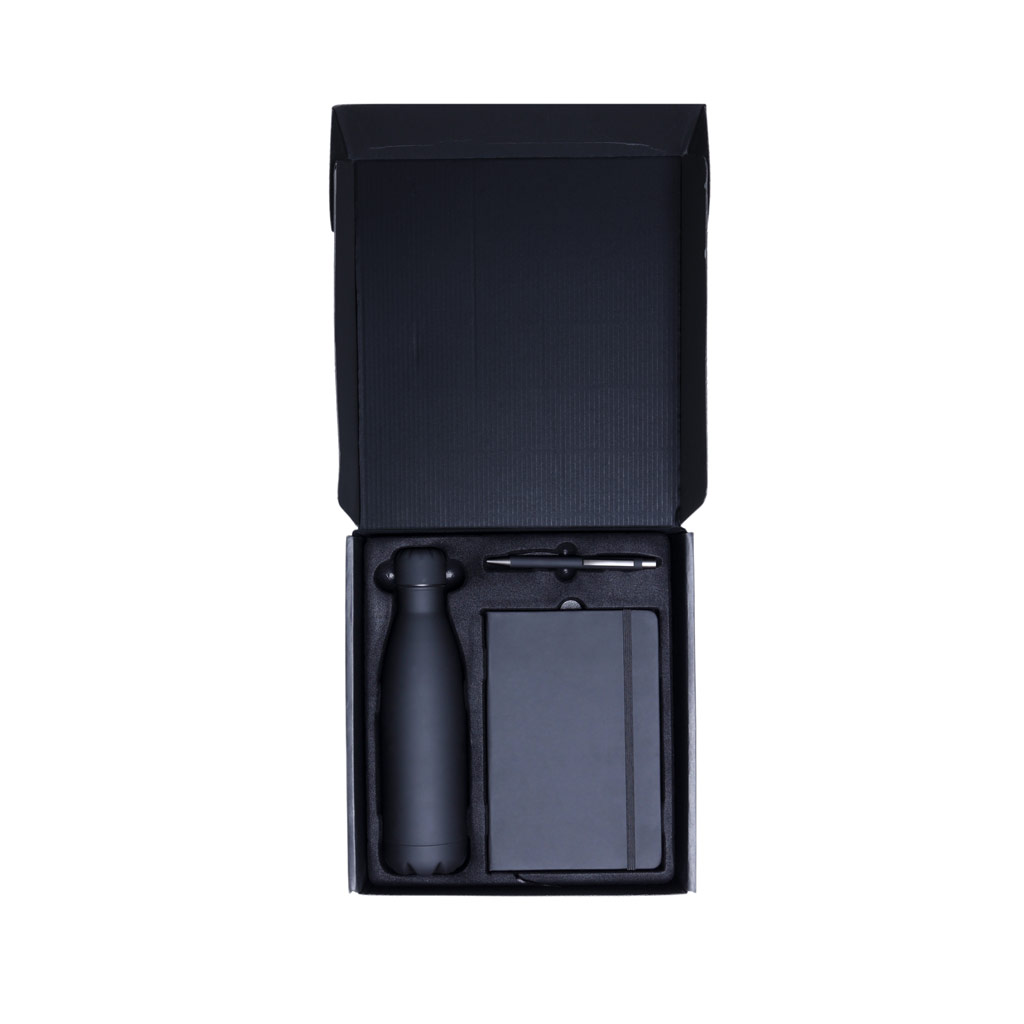 [GSGL 861] LAUTA - Giftology Set of Stainless Bottle, Notebook and Pen - Black