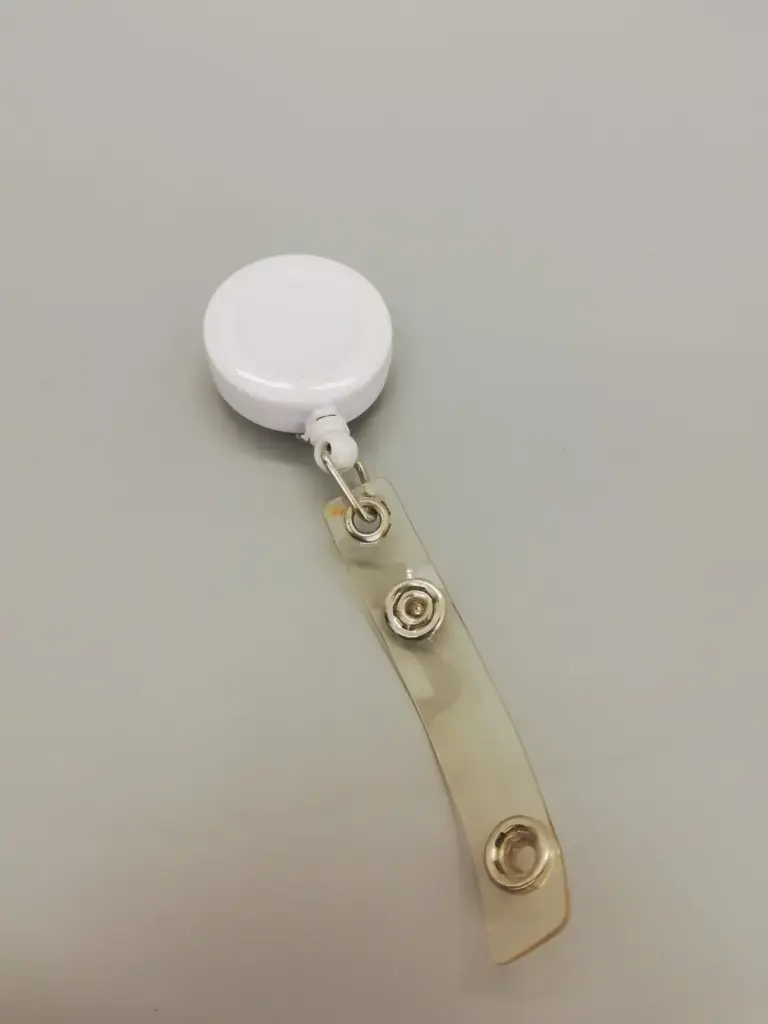 [1043] Card Holder With Strap White