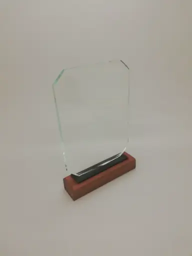 [AB068] Crystal Trophy with Wooden base 